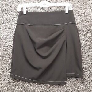 Zara Basic Black Mini Skirt Women Small Layered Cute Cocktail Zip Up